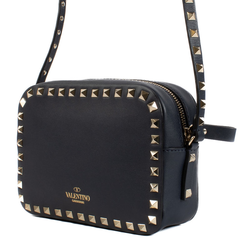 shop 100% authentic second hand Valentino Garavani Navy Blue Rockstud Camera Bag on Labellov.com