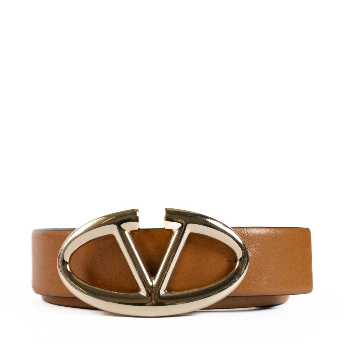 Shop safe online at Labellov in Antwerp, Brussels and Knokke this 100% authentic second hand Valentino Garavani Camel Belt - size 85