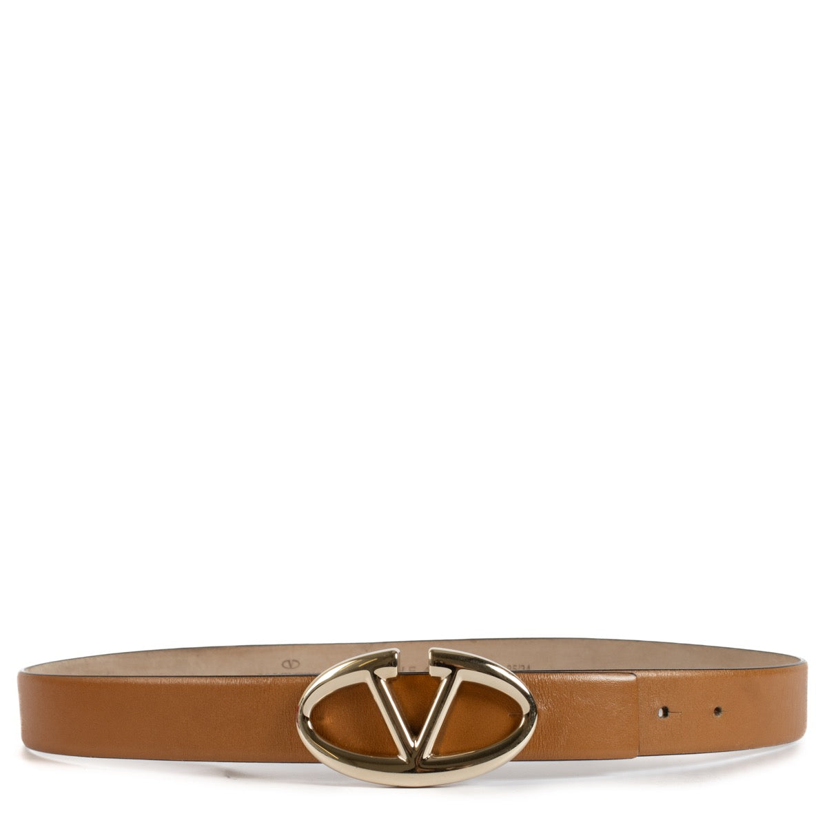 Shop safe online at Labellov in Antwerp, Brussels and Knokke this 100% authentic second hand Valentino Garavani Camel Belt - size 85