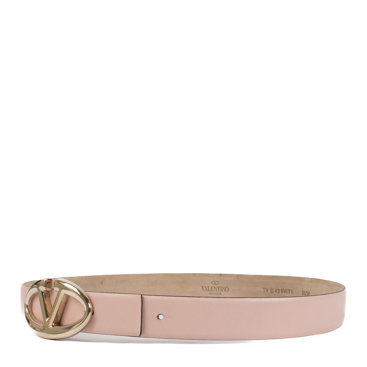 Valentino Garavani Roze Leren Riem - maat 85