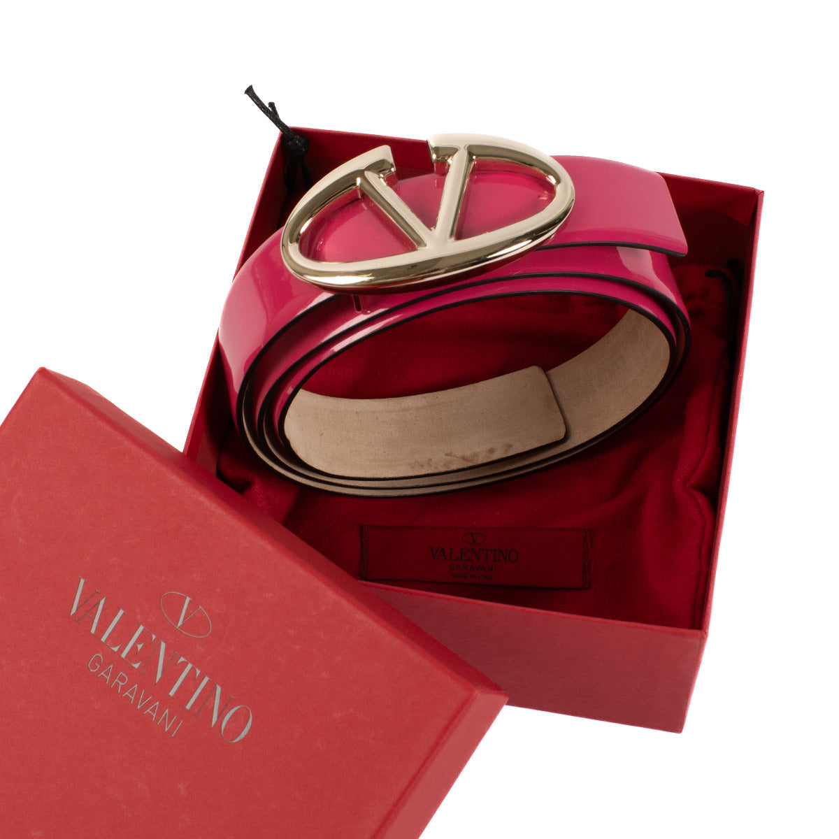 Valentino Garavani Fuchsia Patent Belt - size 85