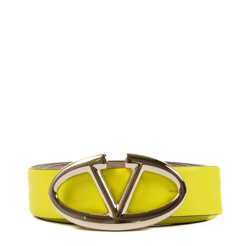 Valentino Garavani Neon Yellow Belt - size 85