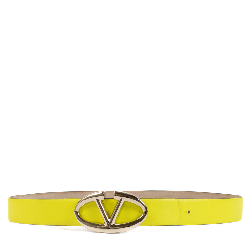 Valentino Garavani Neon Yellow Belt - size 85