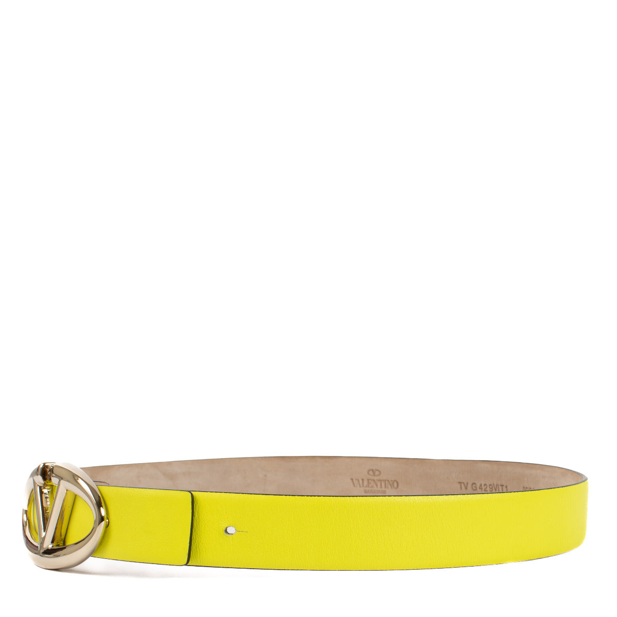 Ceinture Valentino Garavani Jaune Néon - taille 85
