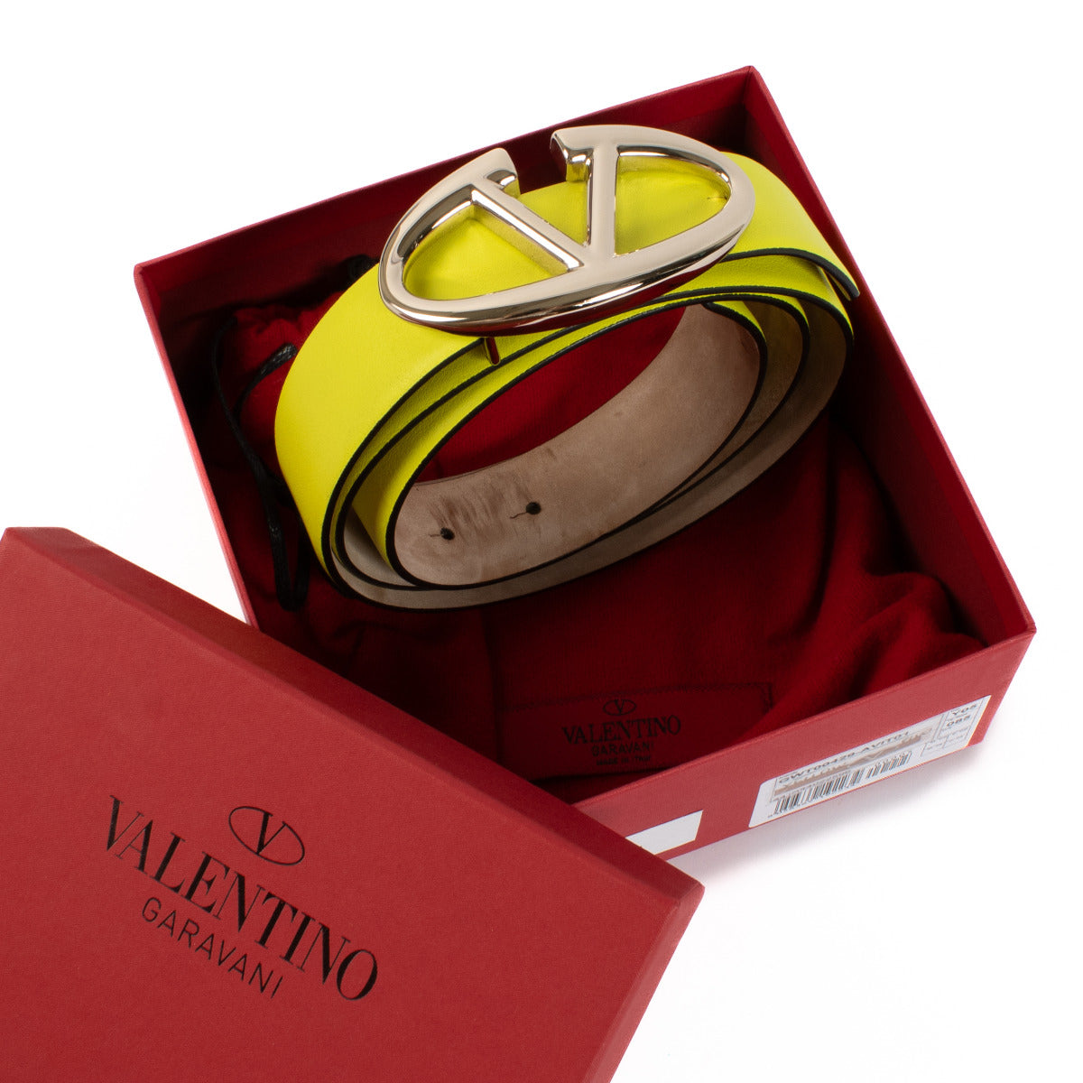 Valentino Garavani Neon Yellow Belt - size 85