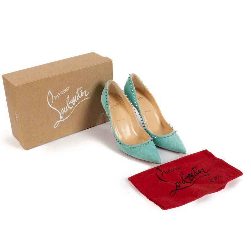 shop 100% authentic second hand Christian Louboutin Veau Velours Anjalina 85 Pumps - Size 39 on Labellov.com