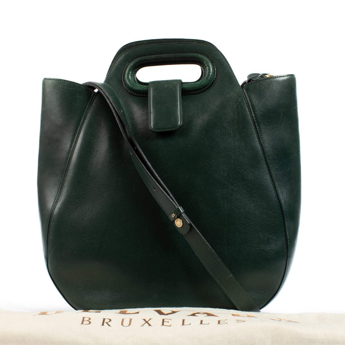 shop 100% authentic second hand Delvaux Green Leather Crossbody Bag on Labellov.com
