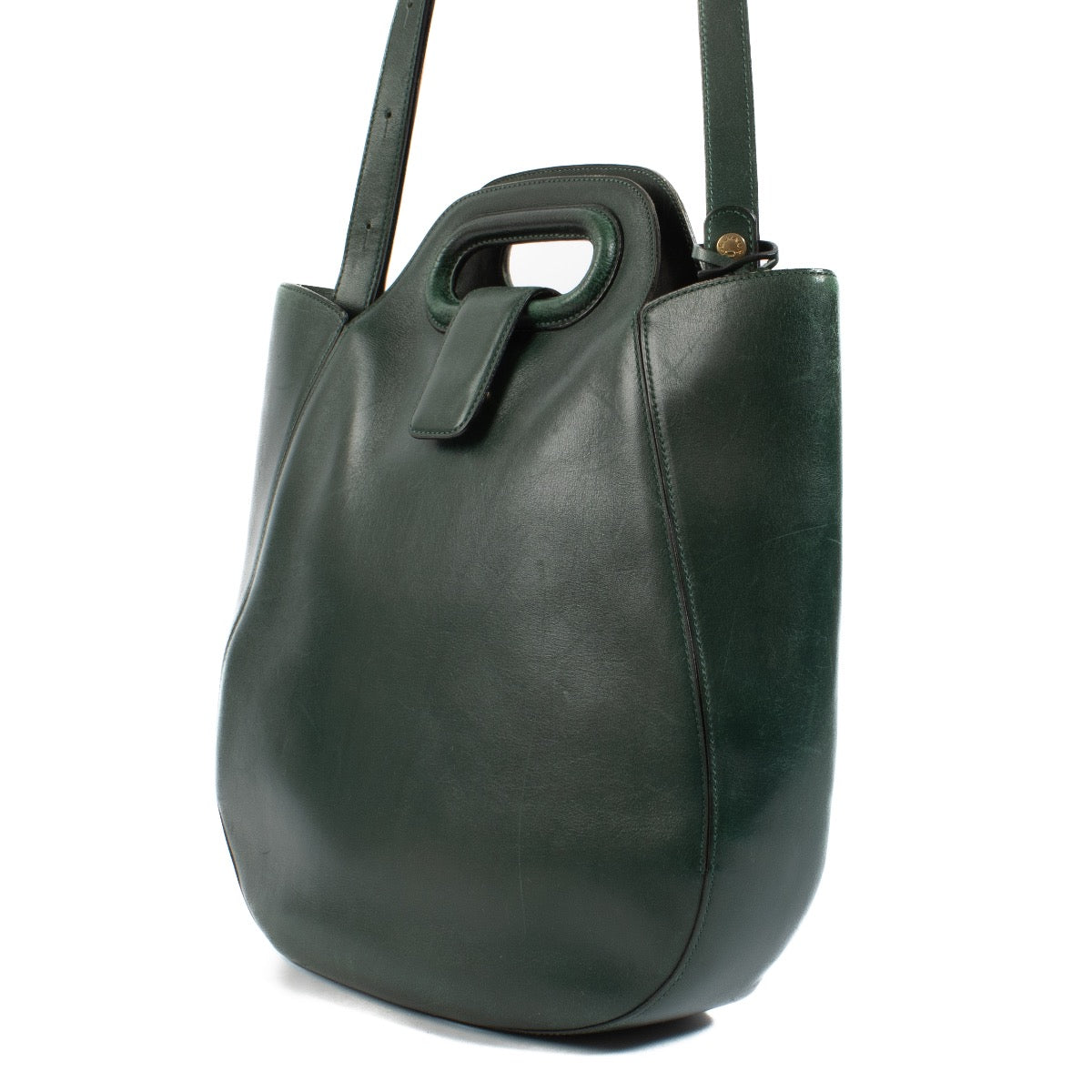 shop 100% authentic second hand Delvaux Green Leather Crossbody Bag on Labellov.com