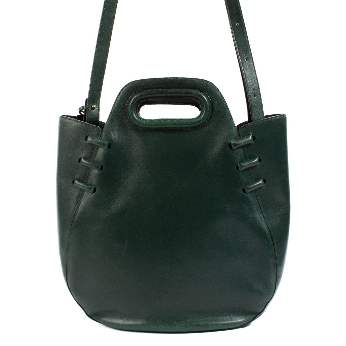 shop 100% authentic second hand Delvaux Green Leather Crossbody Bag on Labellov.com