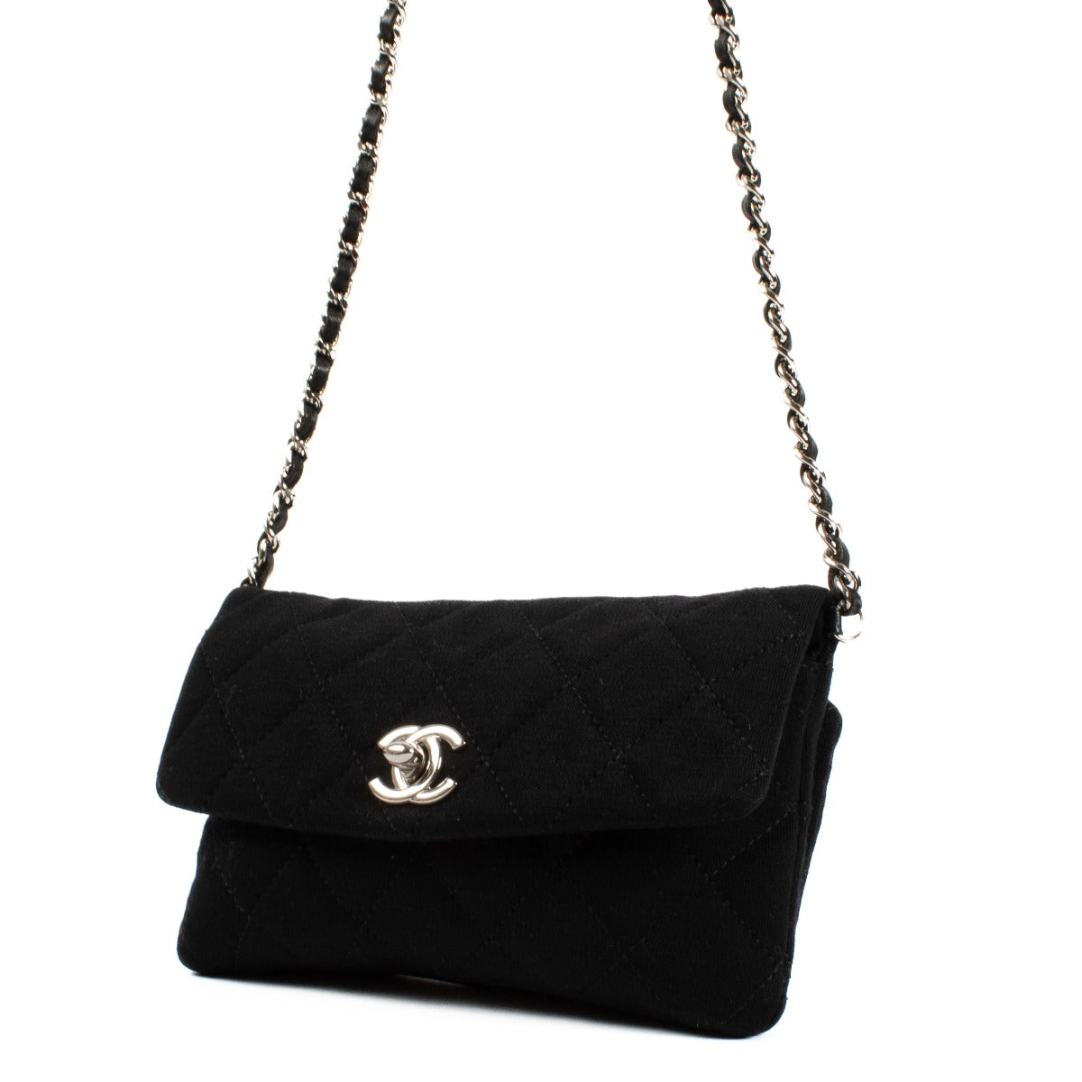 Shop 100% authentic secondhand Chanel Black Fabric Mini Crossbody Bag on Labellov.com