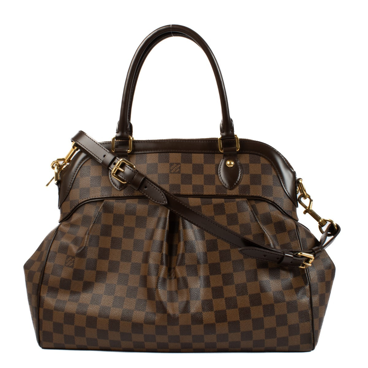 Shop safe online at labellov in Antwerp and Knokke this 100% authentic second hand Louis Vuitton Damier Ebene Trevi GM Shoulder Bag