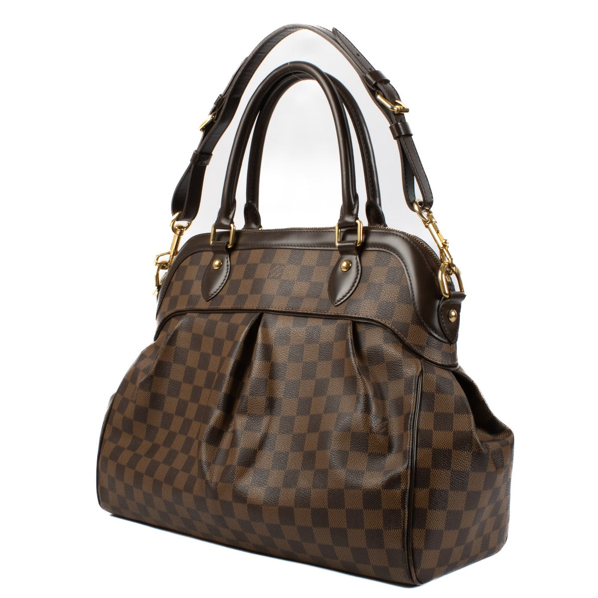 Shop safe online at labellov in Antwerp and Knokke this 100% authentic second hand Louis Vuitton Damier Ebene Trevi GM Shoulder Bag