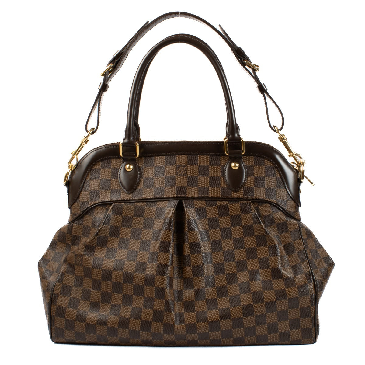 Shop safe online at labellov in Antwerp and Knokke this 100% authentic second hand Louis Vuitton Damier Ebene Trevi GM Shoulder Bag