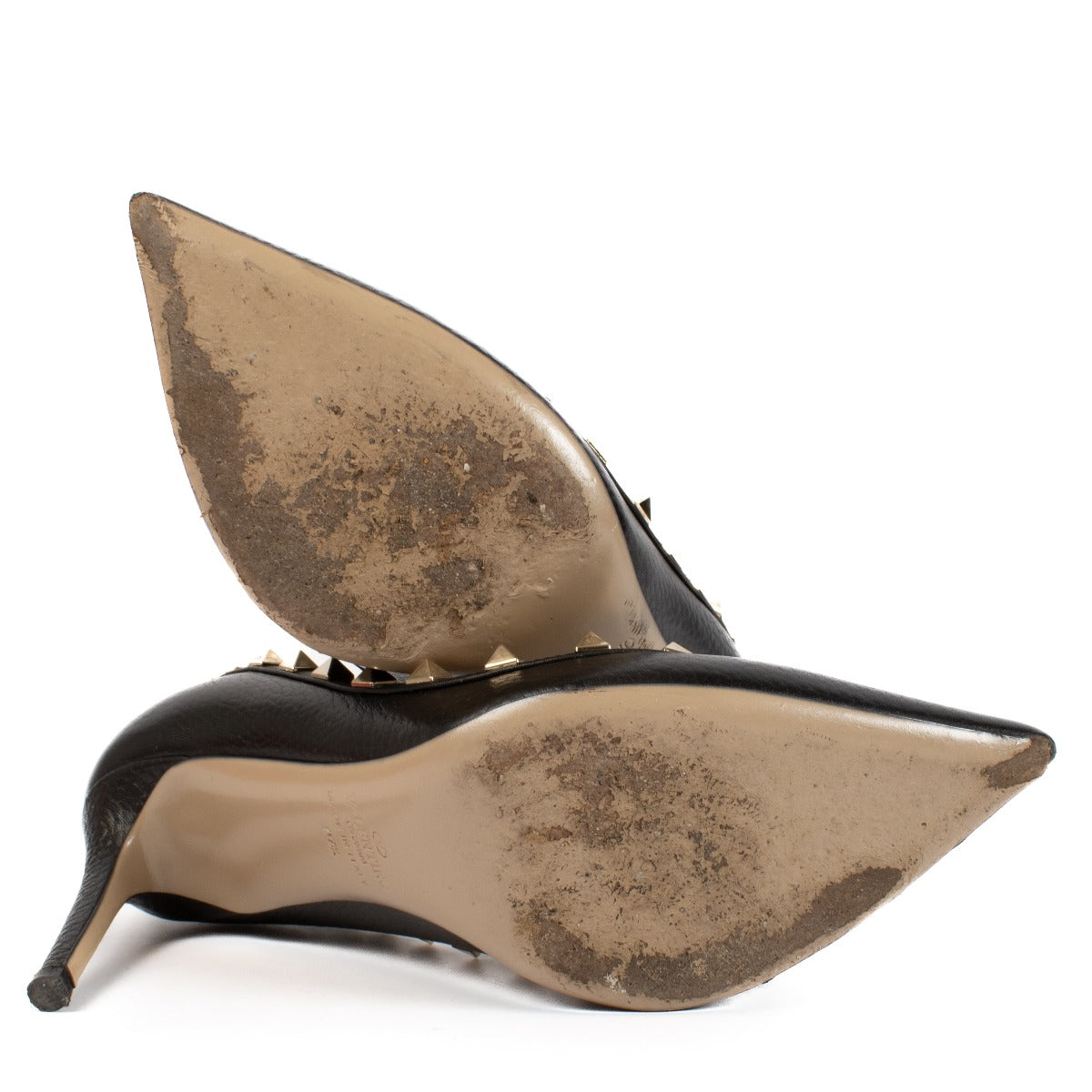Shop 100% authentic secondhand Valentino Garavani Black Stud Heels - Size 37 1/2 on Labellov.com