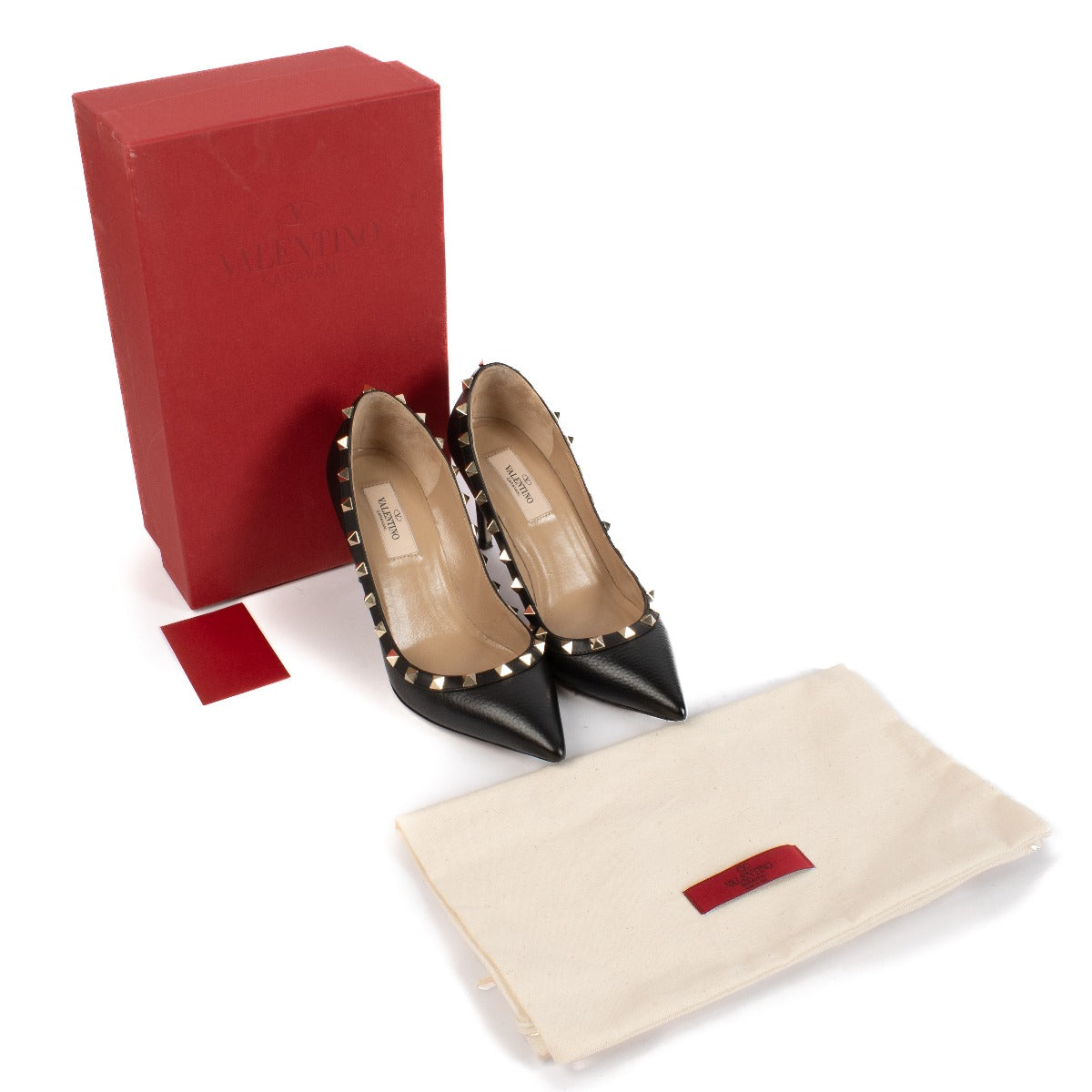 Shop 100% authentic secondhand Valentino Garavani Black Stud Heels - Size 37 1/2 on Labellov.com