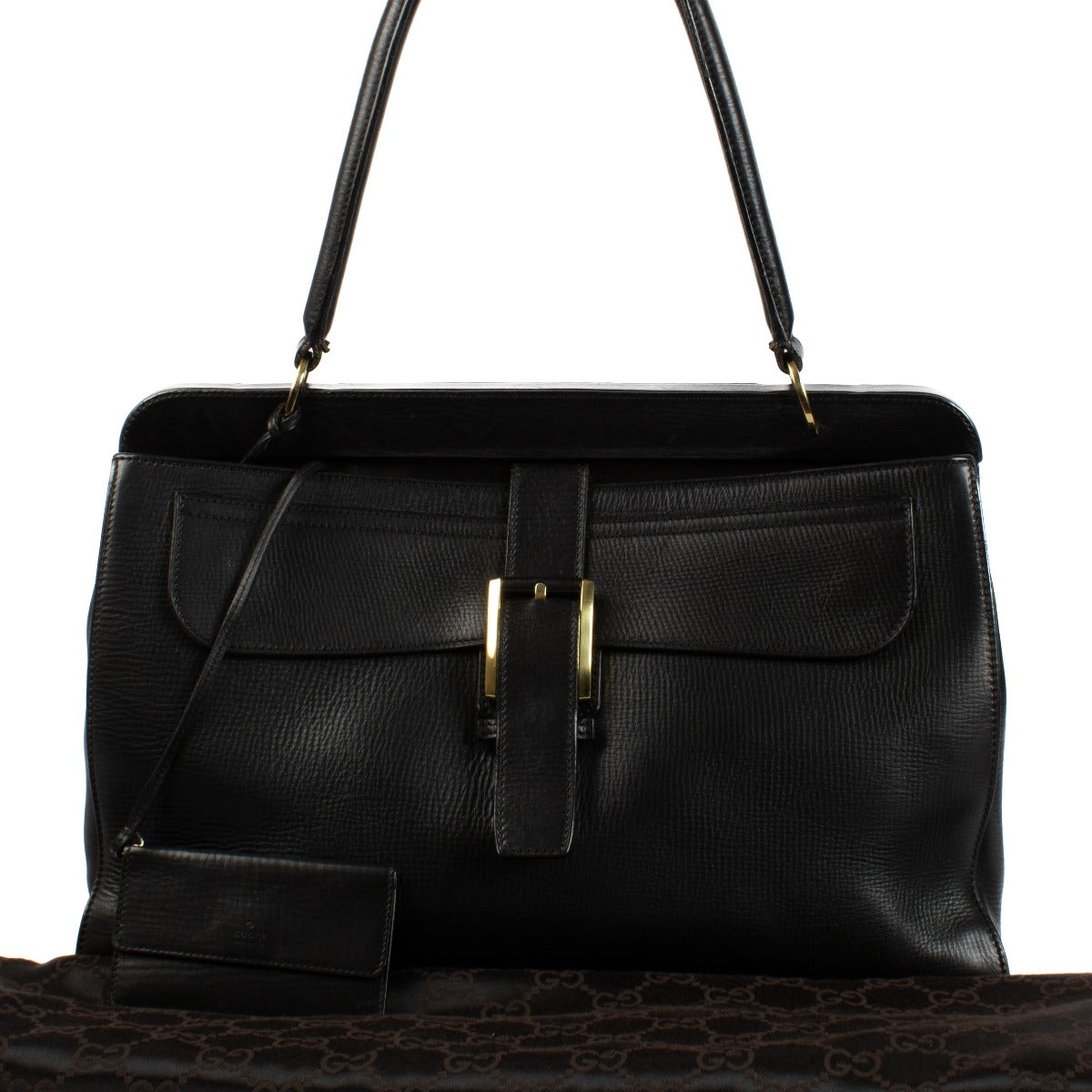 Shop safe online at Labellov in Antwerp, Brussels and Knokke this 100% authentic second hand Gucci Blue Leather Top Handle Briefcase