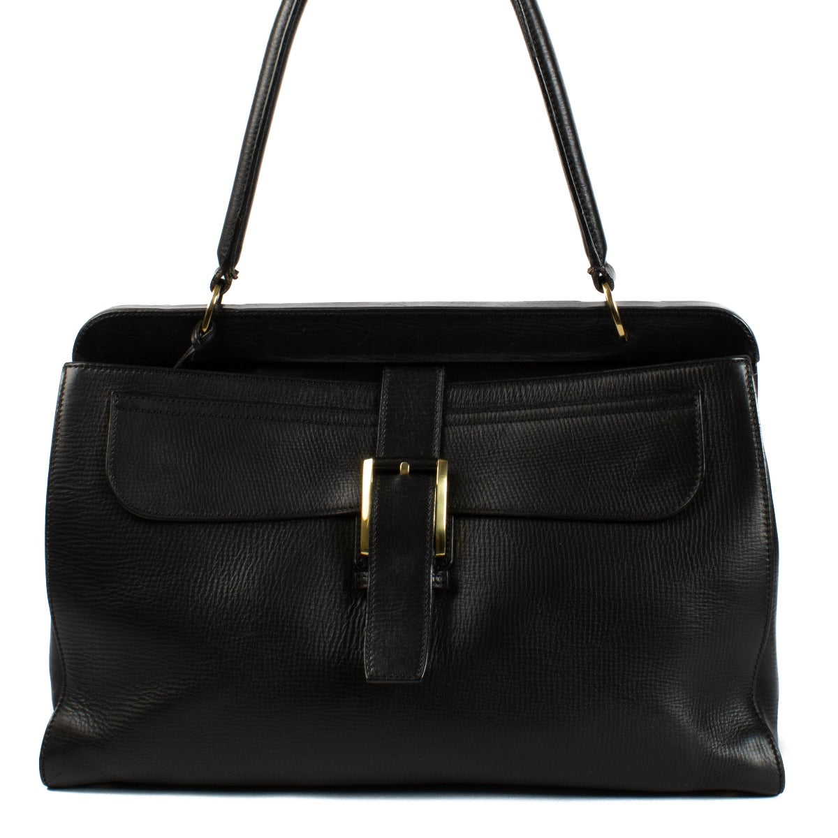 Shop safe online at Labellov in Antwerp, Brussels and Knokke this 100% authentic second hand Gucci Blue Leather Top Handle Briefcase