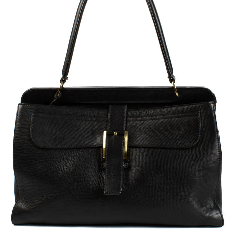 Shop safe online at Labellov in Antwerp, Brussels and Knokke this 100% authentic second hand Gucci Blue Leather Top Handle Briefcase