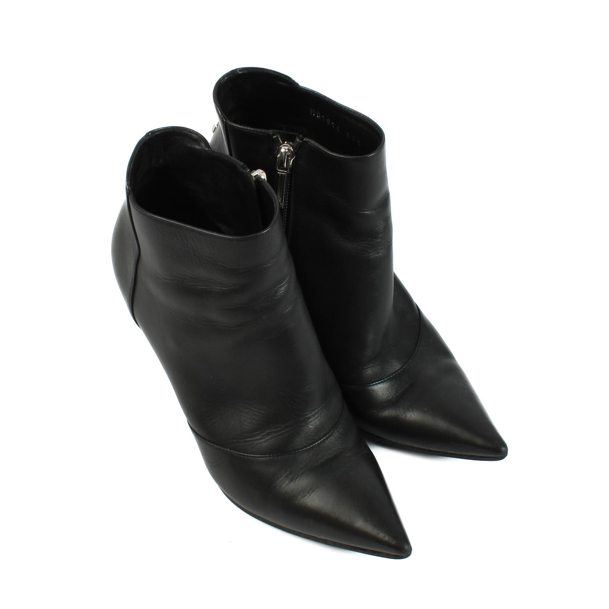 Bottines Christian Dior en cuir noir avec étoile en métal - Taille 37.5