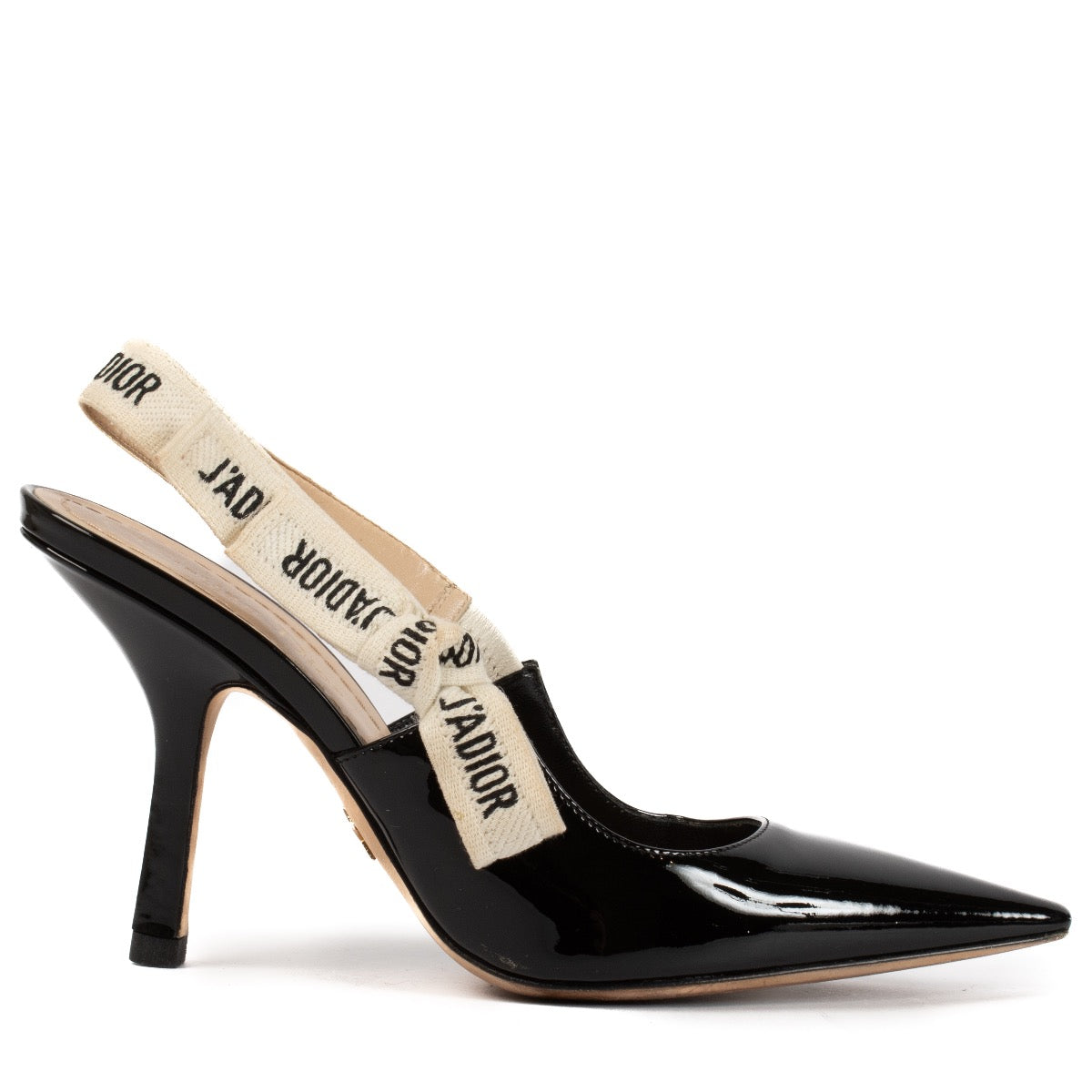 shop 100% authentic second hand Christian Dior Black Patent J'adior Slingback Pumps - Size 37 on Labellov.com