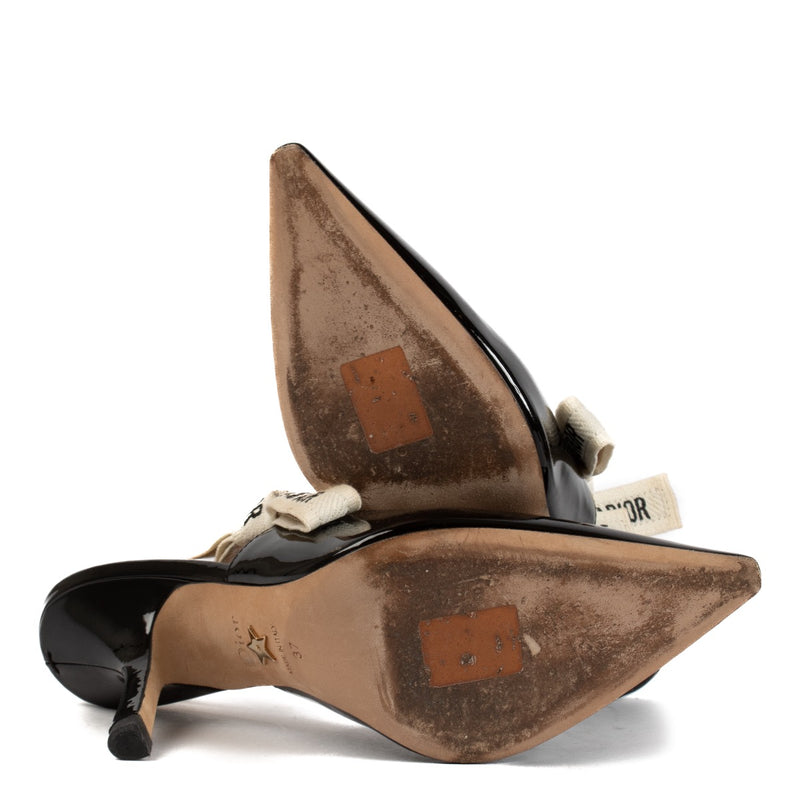 shop 100% authentic second hand Christian Dior Black Patent J'adior Slingback Pumps - Size 37 on Labellov.com