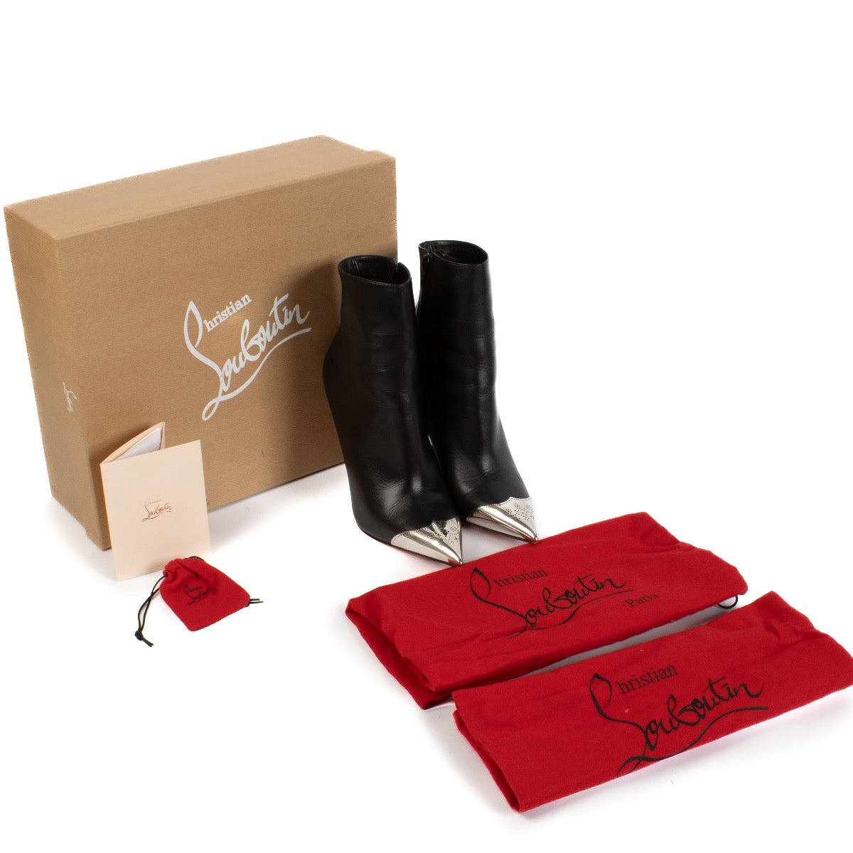 shop 100% authentic second hand Christian Louboutin Black Boots - Size 37 1/2 on Labellov.com