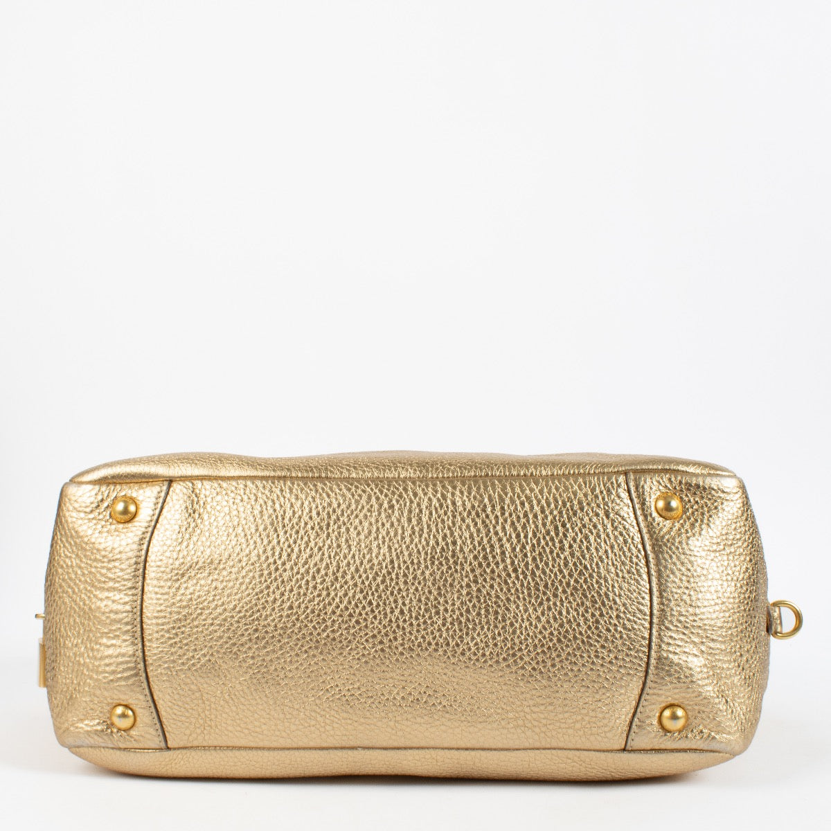 Prada Gold Vitello Daino Large Bauletto Bag