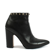 Valentino Garavani Black Leather Rockstud Ankle Boots