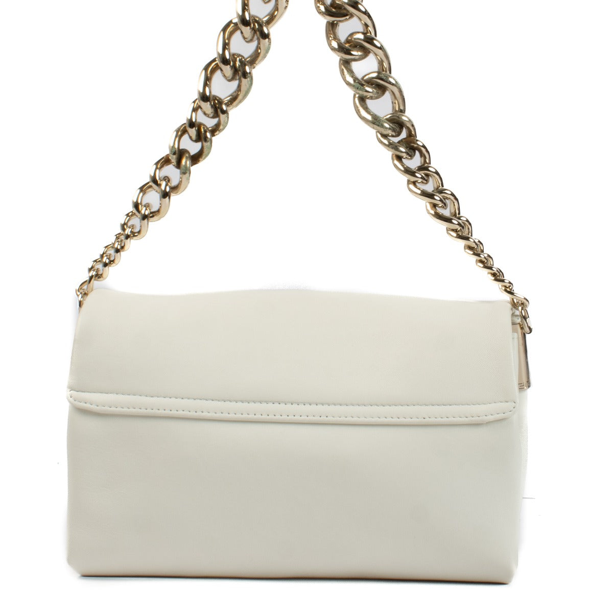 Shop safe online at Labellov in Antwerp, Brussels and Knokke this 100% authentic second hand Versace White Leather Palazzo Medusa Shoulder Bag