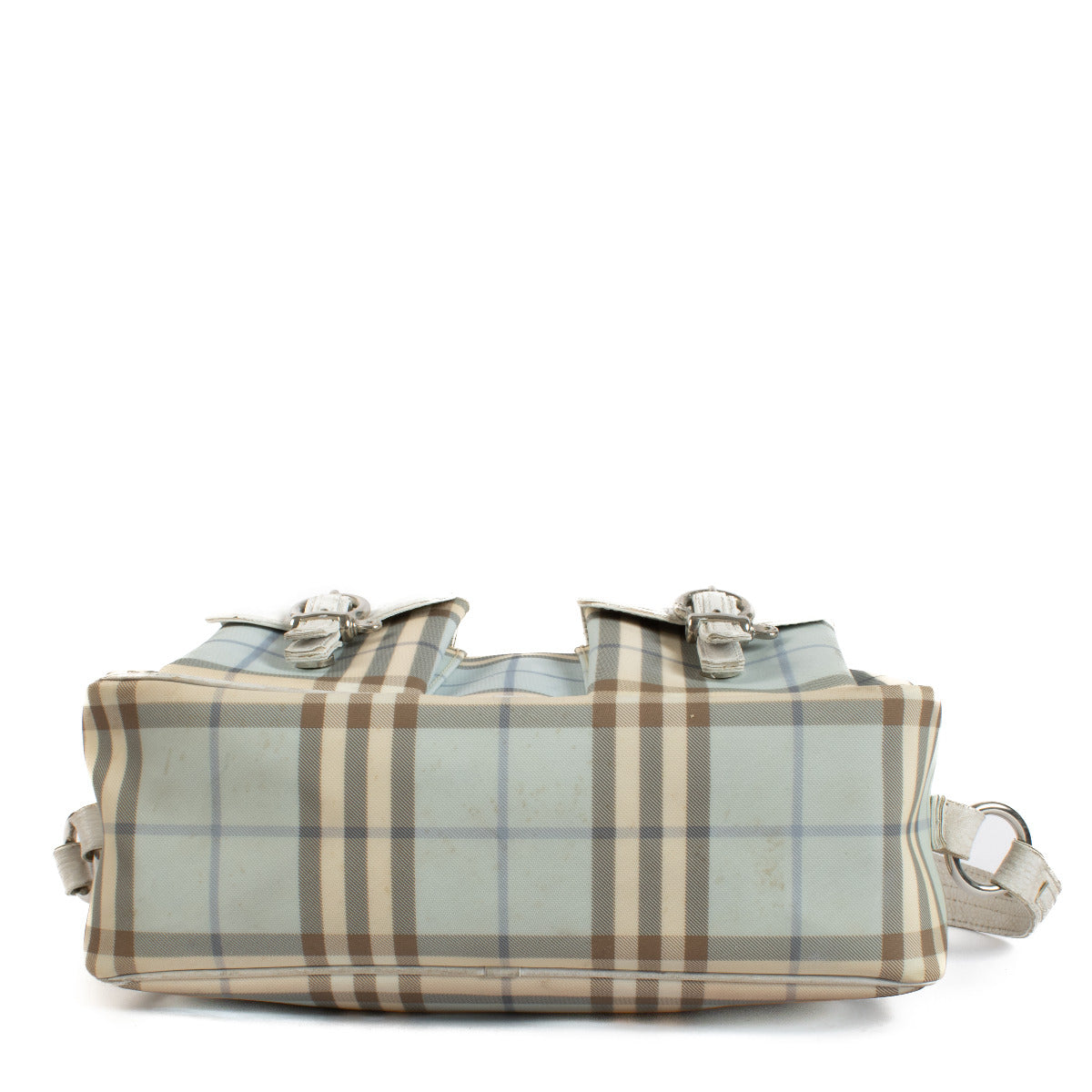 Sac Burberry blanc et bleu à motif House Check