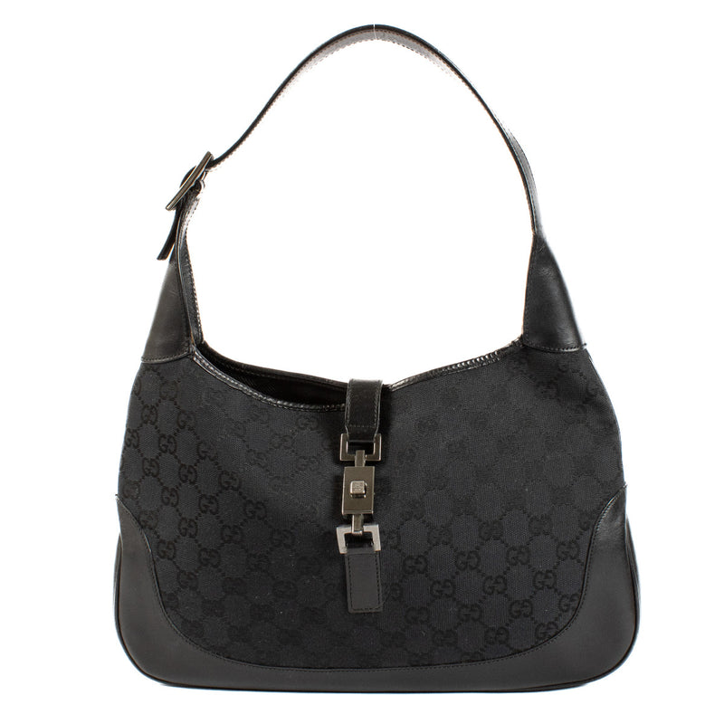 Gucci Black GG Canvas Jackie Bag