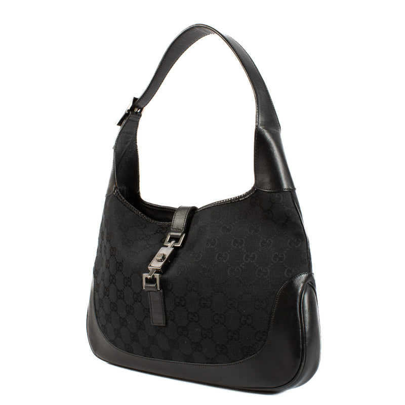 Gucci Black GG Canvas Jackie Bag