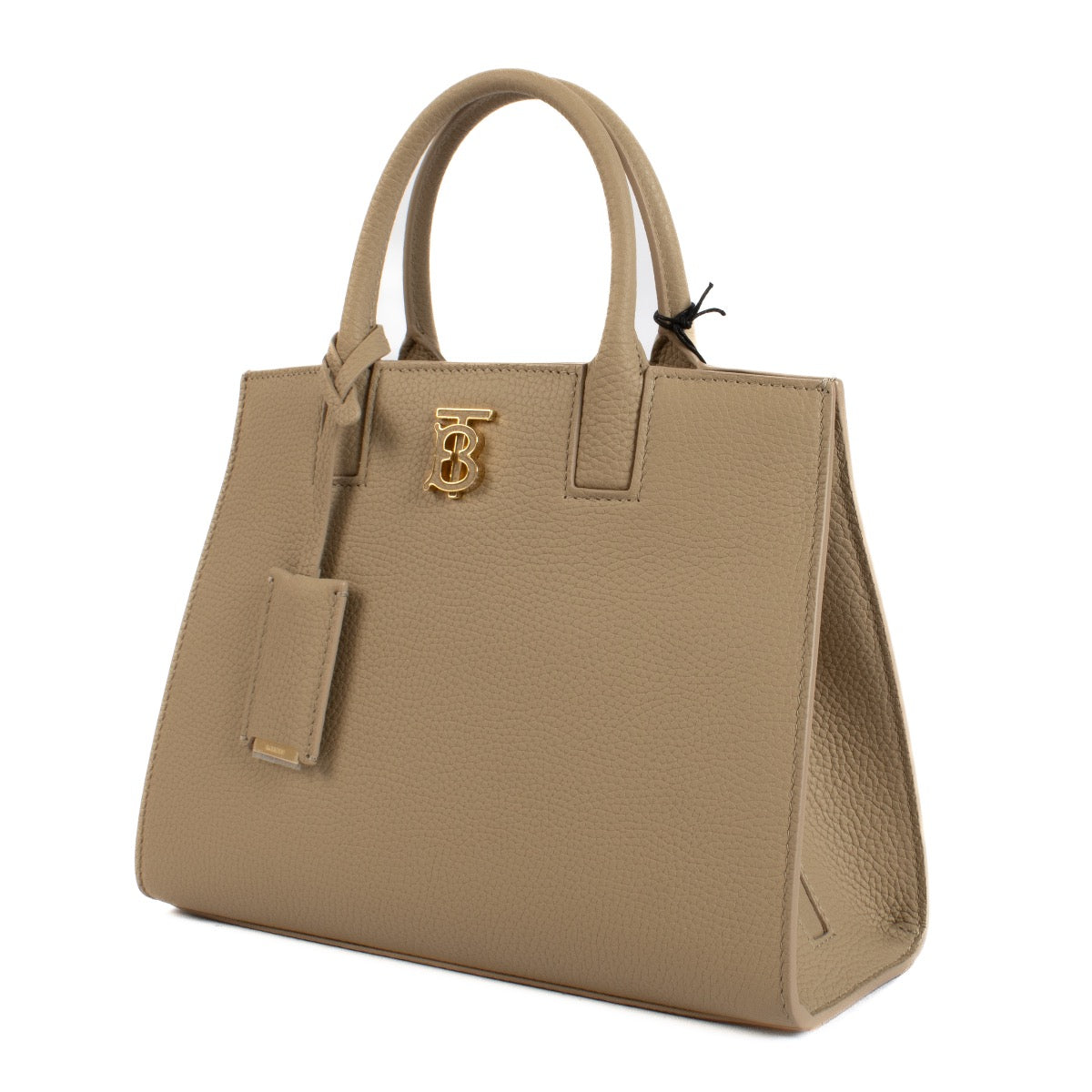 Shop safe online at Labellov in Antwerp, Brussels and Knokke this 100% authentic second hand Burberry Beige Grained Leather Mini Frances Top Handle