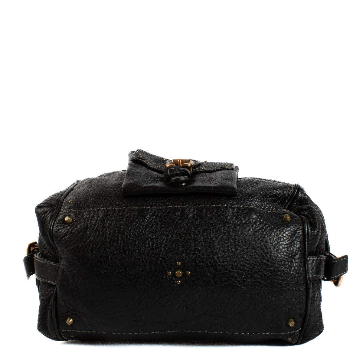 Chloé Black Leather Front Pocket Paddington Bag