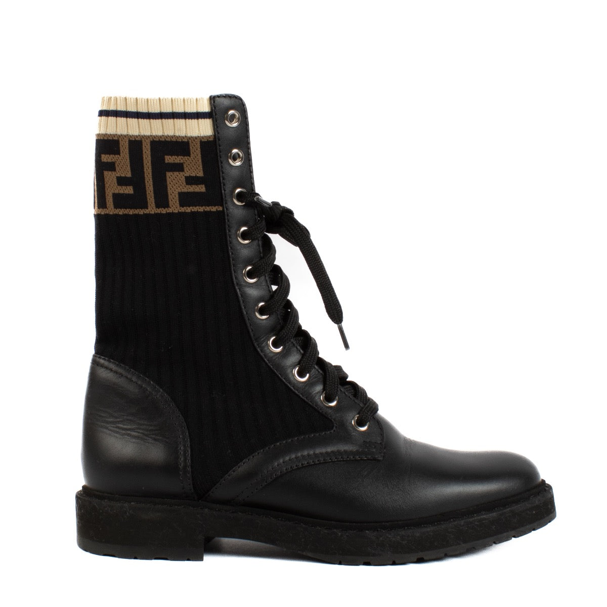 shop 100% authentic second hand Fendi Black Rockoko Boots - Size 37 on Labellov.com