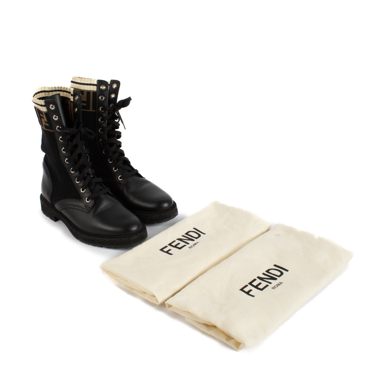 shop 100% authentic second hand Fendi Black Rockoko Boots - Size 37 on Labellov.com