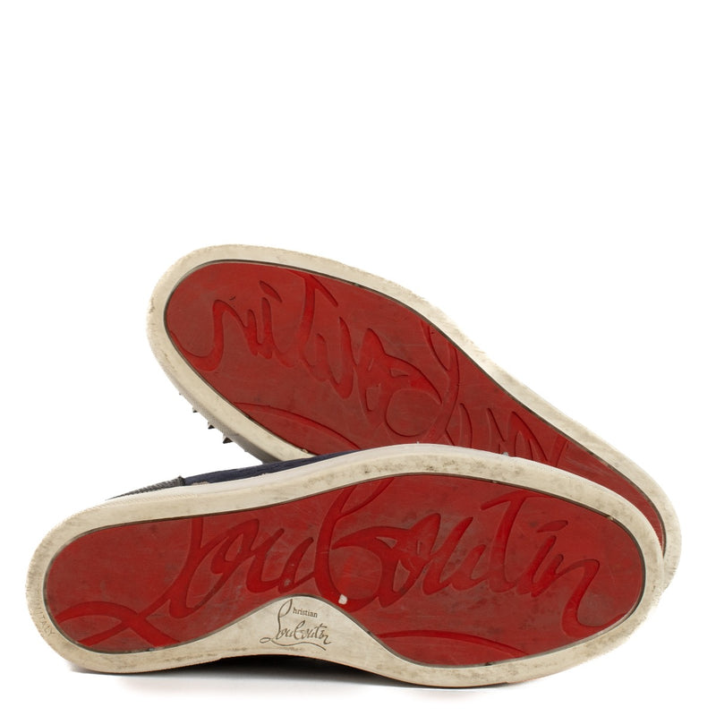 shop 100% authentic second hand Christian Louboutin Louis Orlato Navy Camo Sneakers - Size 37 on Labellov.com