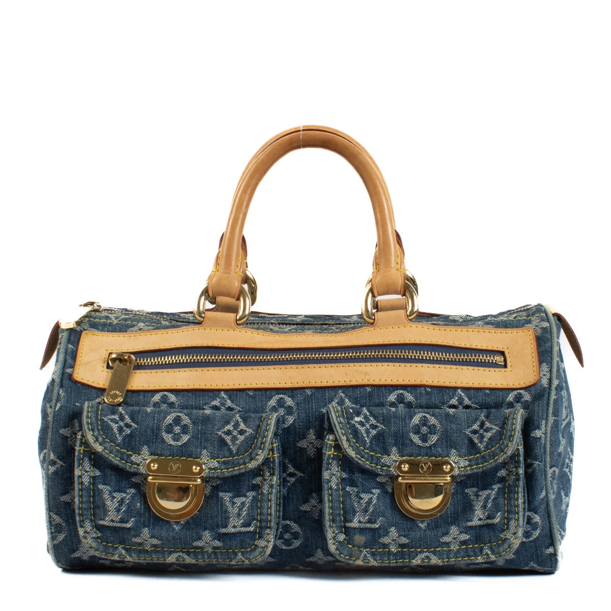Louis Vuitton Denim Neo Speedy Bag for the best price at Labellov secondhand luxury in Antwerp and Knokke. Come try before you buy.
