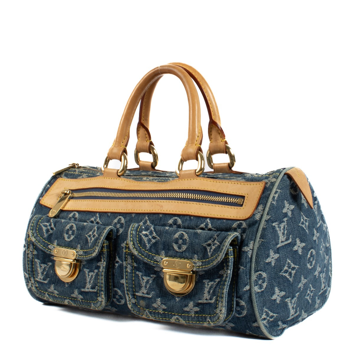 Louis Vuitton Denim Neo Speedy Bag for the best price at Labellov secondhand luxury in Antwerp and Knokke. Come try before you buy.