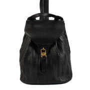 shop 100% authentic second hand Delvaux Black Toile De Cuir Rose Backpack on Labellov.com