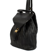 shop 100% authentic second hand Delvaux Black Toile De Cuir Rose Backpack on Labellov.com