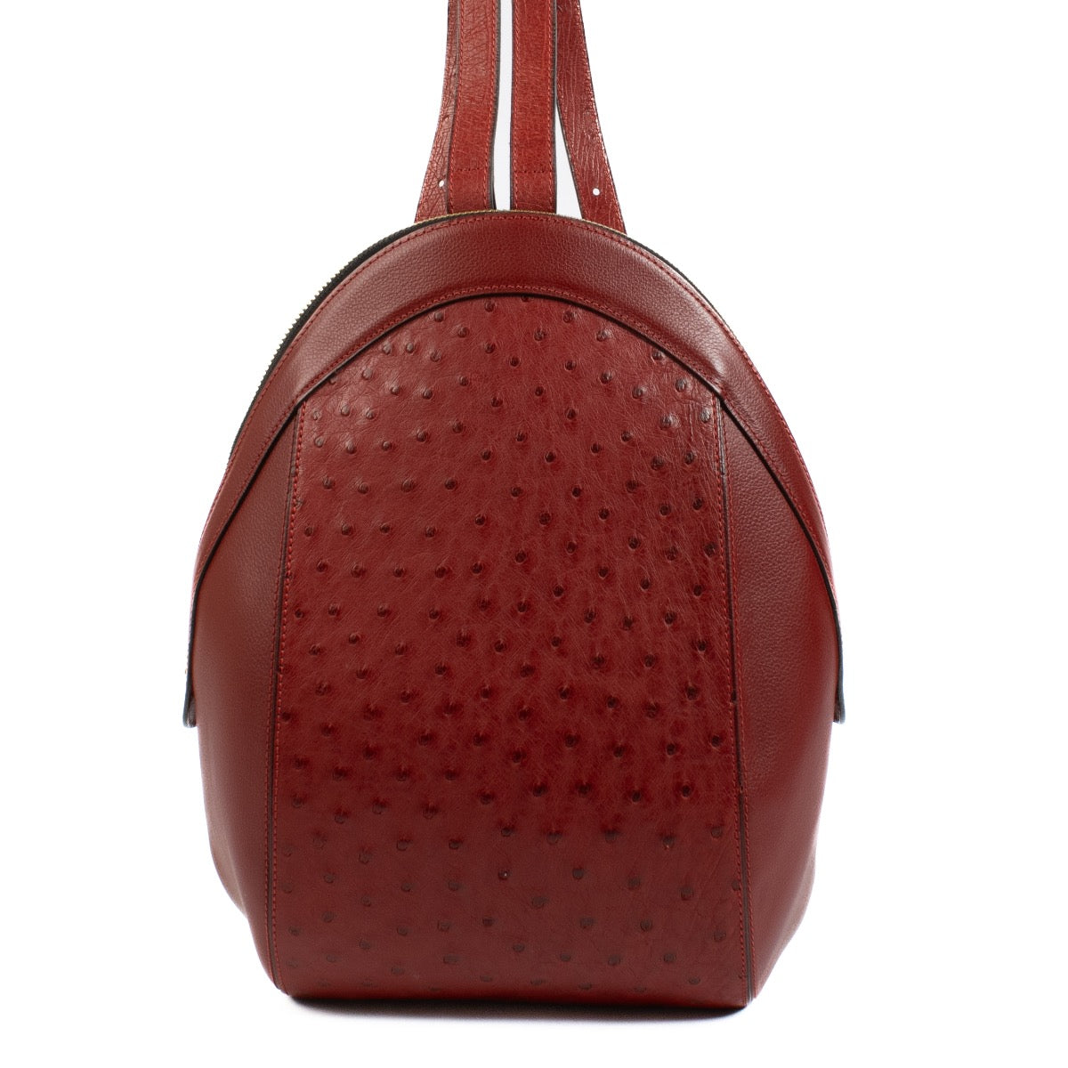 shop 100% authentic second hand Delvaux Red Ostrich Ametie Backpack on Labellov.com