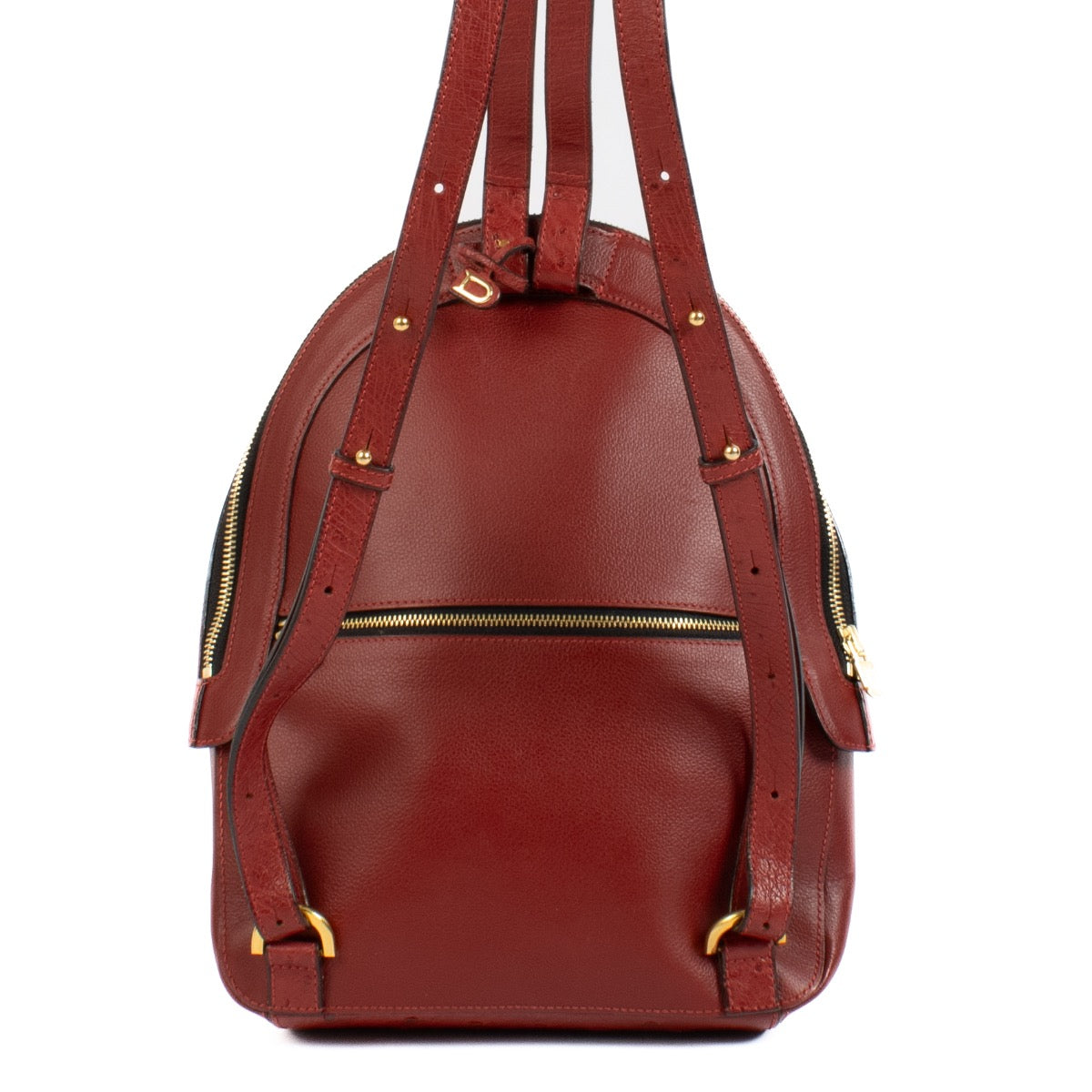 shop 100% authentic second hand Delvaux Red Ostrich Ametie Backpack on Labellov.com