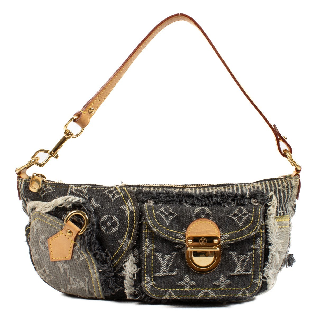 shop 100% authentic second hand Louis Vuitton Monogram Denim Patchwork Pouchy Bag on Labellov.com