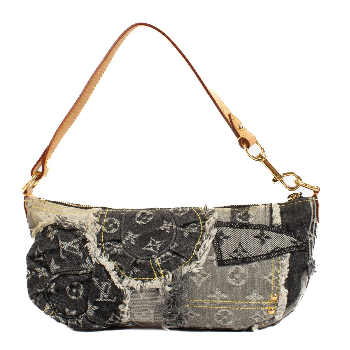 shop 100% authentic second hand Louis Vuitton Monogram Denim Patchwork Pouchy Bag on Labellov.com
