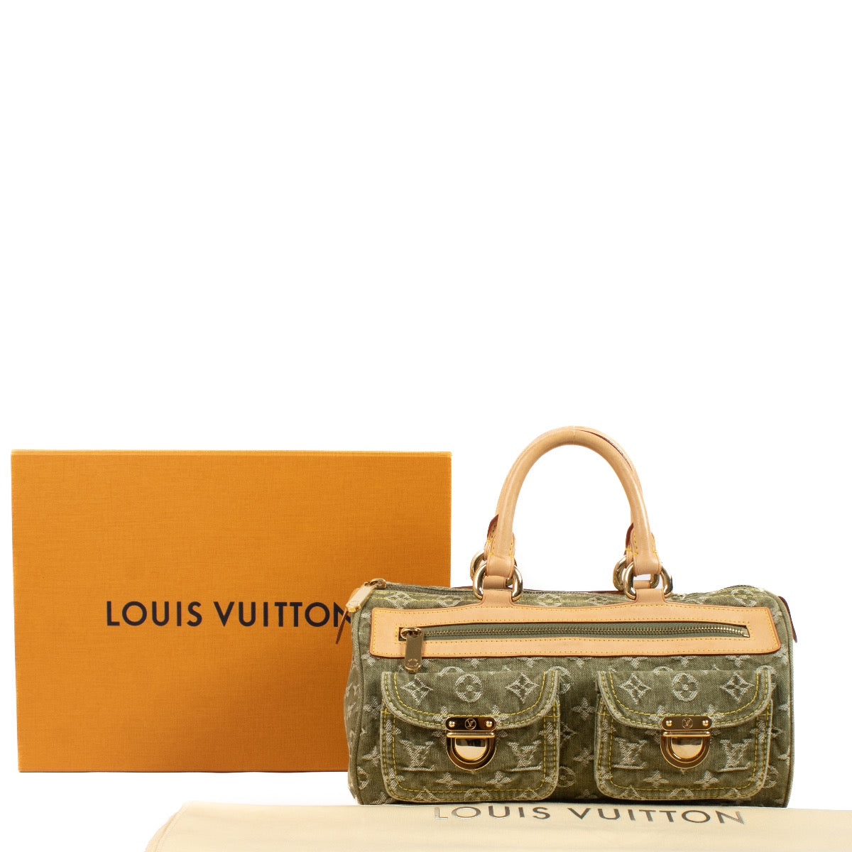 shop 100% authentic second hand Louis Vuitton Kaki Denim Neo Speedy on Labellov.com