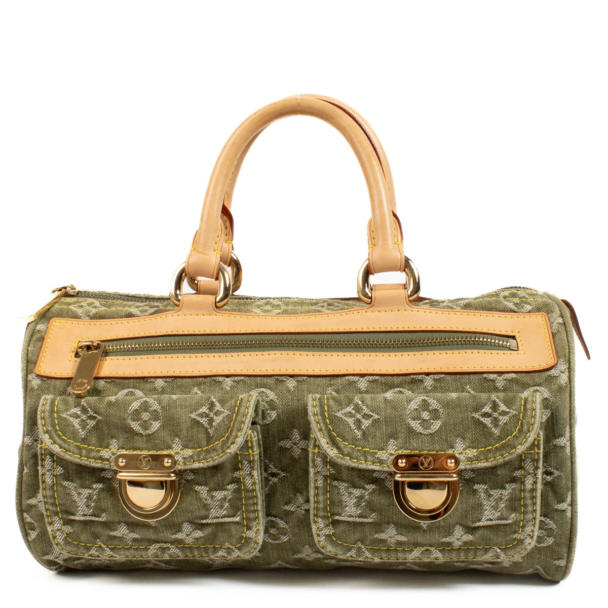 shop 100% authentic second hand Louis Vuitton Kaki Denim Neo Speedy on Labellov.com