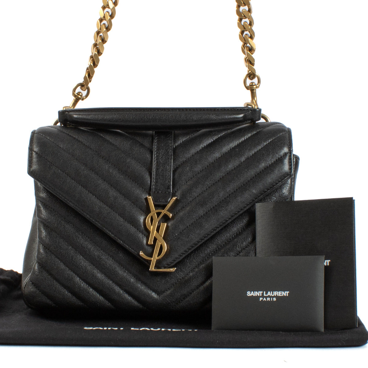 Saint Laurent Black Medium College Bag