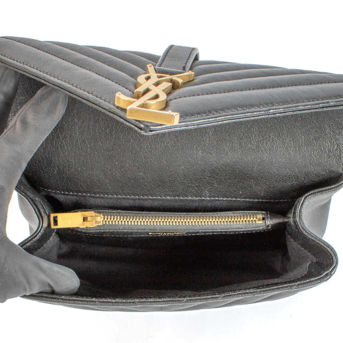 Saint Laurent Black Medium College Bag