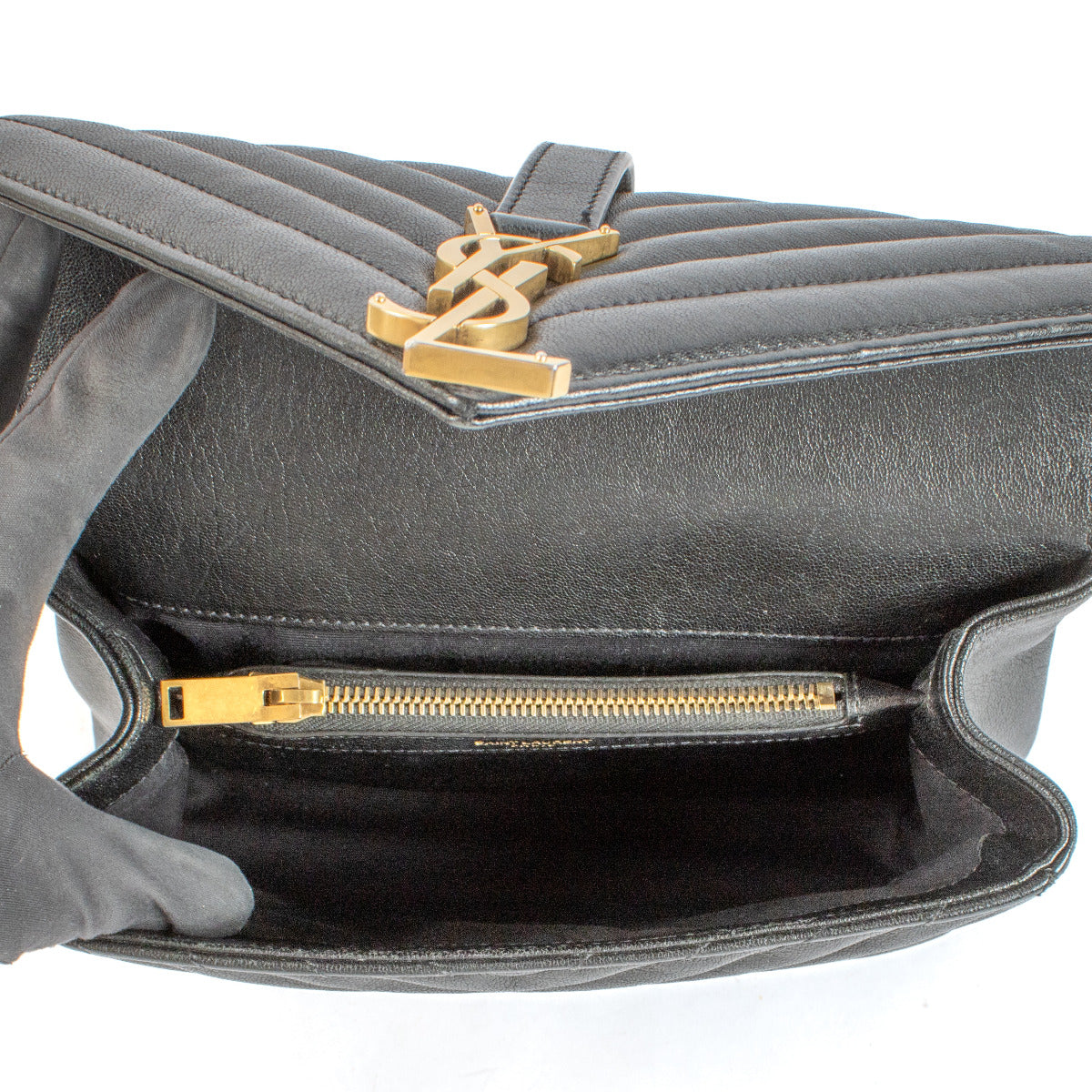Saint Laurent Black Medium College Bag